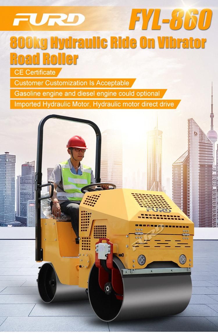 Hydraulic 800kg Soil Compactor Small Road Roller