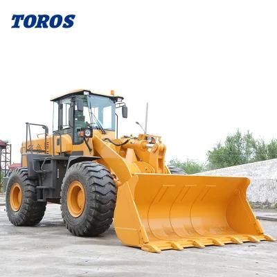 Tire Pressure Garden Snow Blade Tractor Long Front End Paylaoder Machine Snow Removal Large Wheel Loader with Joystick Control
