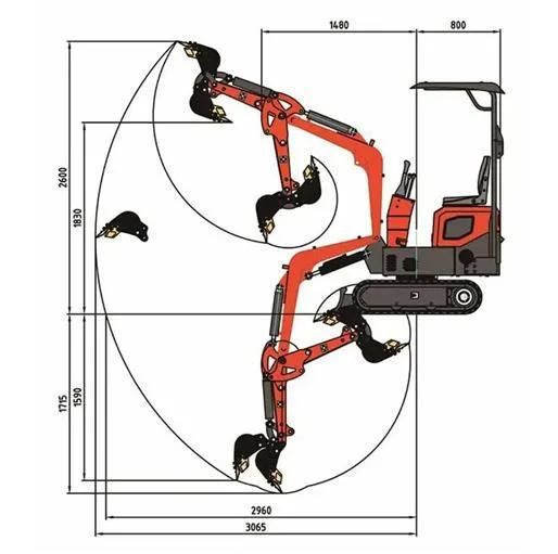 Rigid New Model Mini Bagger Construction Equipment for Europe