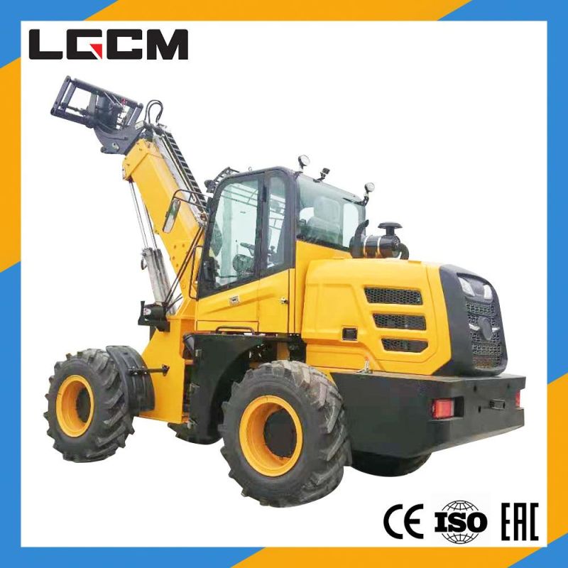 Lgcm 1.5ton Small Front End Used Telescopic Wheel Loader with Steer Plate