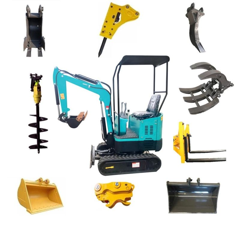 1 Ton Ht 10 Mini Towable Excavadora Backhoe Small Digger