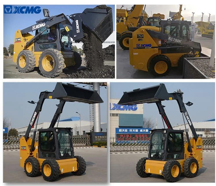 XCMG Multi-Function Mini Skid Steer Loader Xc740K Chinese Brand Skidsteer Loader with Attachment for Sale