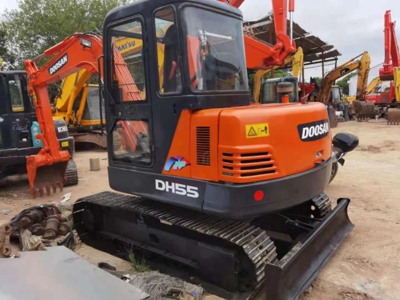 Doosan Dh55 Used Crawler Digger Mini Excavator Excavators Hitachi Komatsu Caterpillar Second Hand 5 Ton Mining Machine Construction Machinery South Korea Good