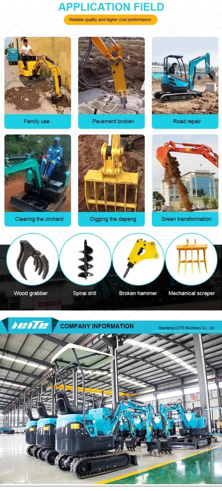 Cheap Crawler Excavadeiras Mining Digger Auger Digging Machine Leite Mini Excavator in Auto Digging Machine