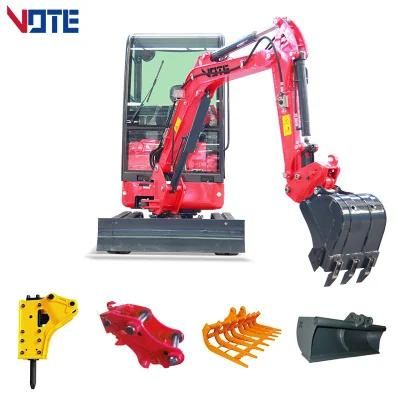 CE Certificate Cheap Cost 1.8 Ton 1800kg Mini Small Zero Tail Swing Excavators New Crawler Excavator Price