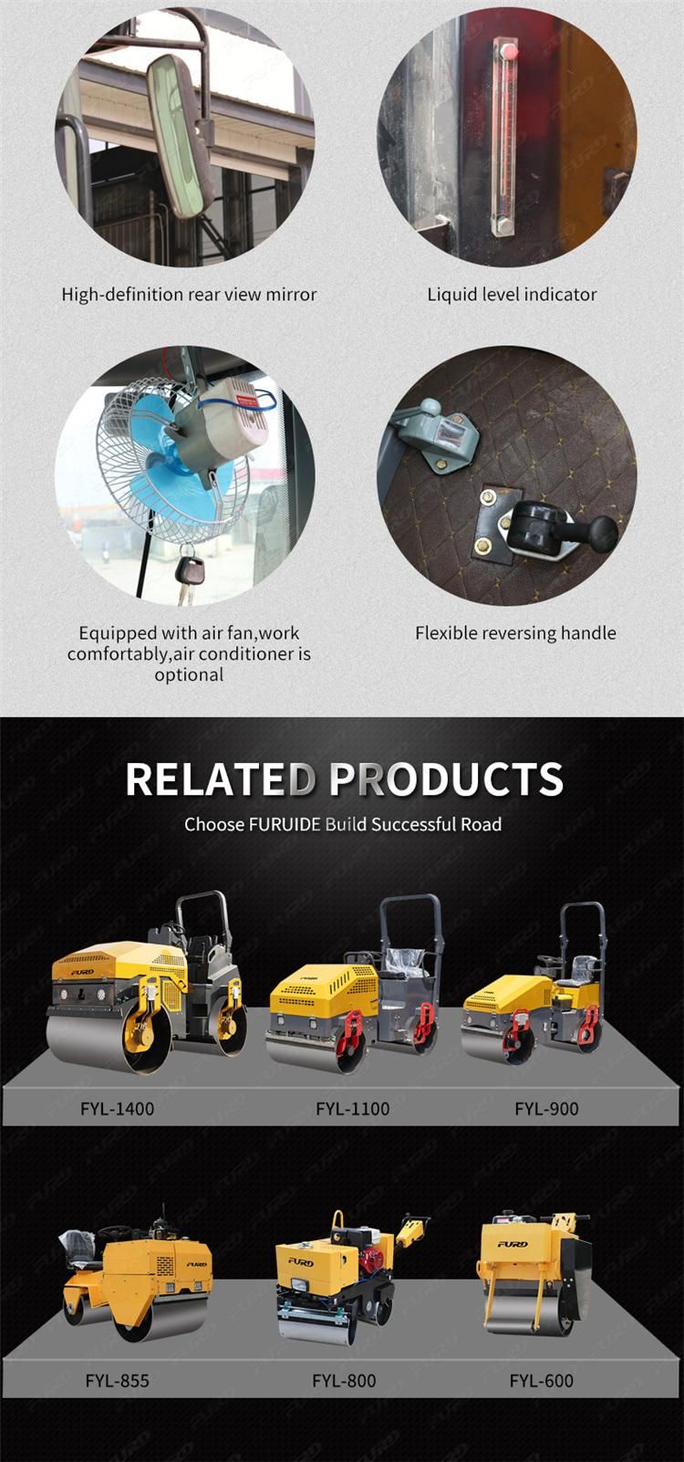 6 Ton Weight Road Roller Vibratory Road Roller Compactor for Sale