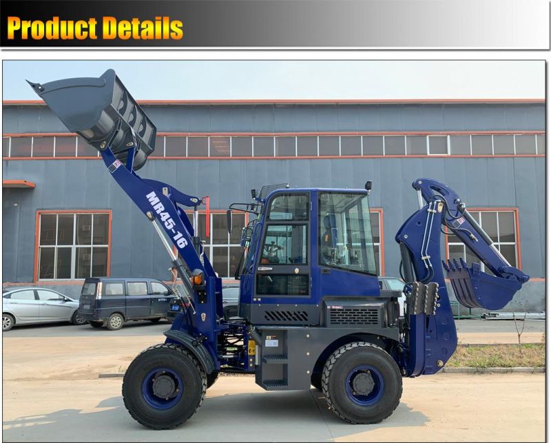CE Approved Euro5 EPA4 4WD Chinese Manufacturer Compact Mr45-16 Mini Backhoe Loader for Sale