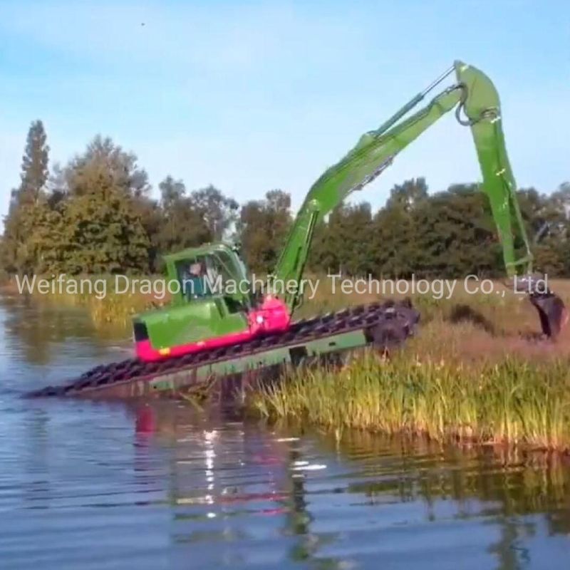 20 Tons Hydraulic Additional Side Pontoons Amphibious Excavators