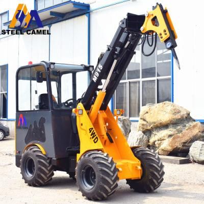 Construction Machine Powerful Wheel Loader with Hydraulic Hammer