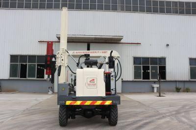 Hydraulic Wheel Type Ground Screw Pile Driver for Highway Guardrail Construction