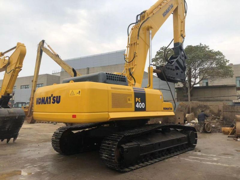 Japan Origin Low Working Hour 2016 Used Komasu PC400-7 40t Crawler Excavator with Hammer