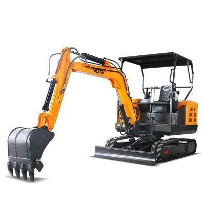 Vote Vtw-35 CE/EPA China Excavator Crawler Mini Excavator 1 Ton 2 Ton 3 Ton Micro Hydraulic Mini Digger Thumb Bucket for Sale