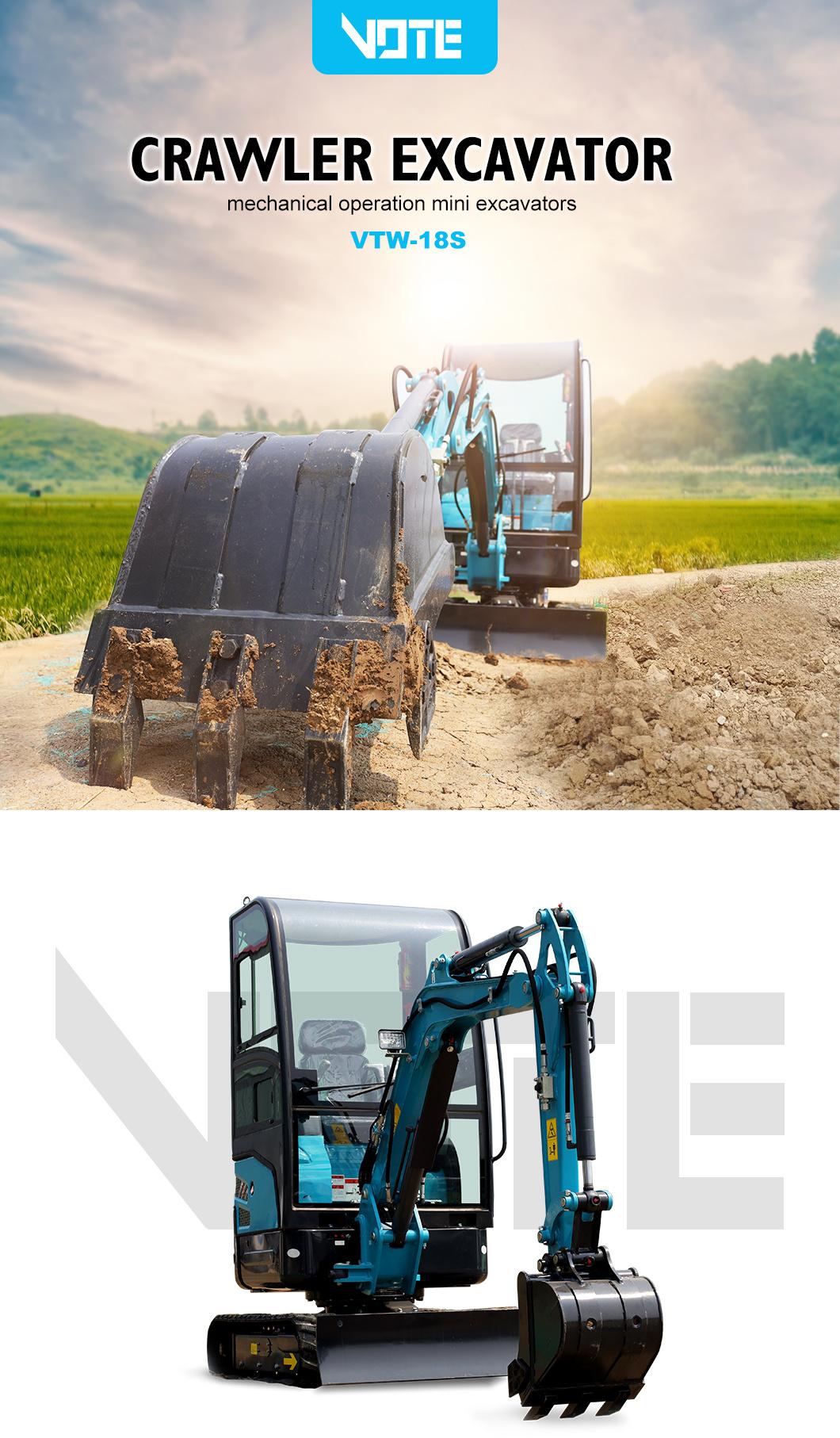 0.8 1.2 1.5 2 Ton Electric Hydraulic Micro Small Crawler 1 Ton Mini Digger Bagger Mini Excavator Jining Vote