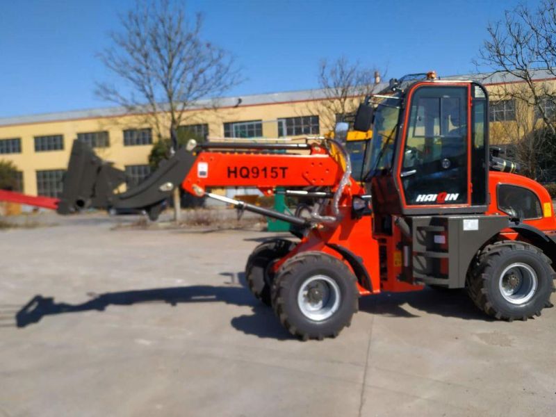Made in China 1500kg Tl1500 Telescopic Front End Loader (HQ915T) for Sale