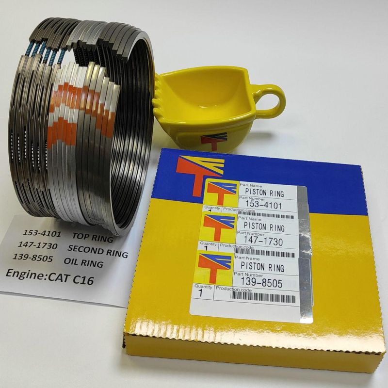 High Quality Diesel Engine Mechanical Parts Piston Ring 153-4101 147-1730 139-8505 for Excavator 385b Wheelloader 988g Engine C16 3456 Generator Set