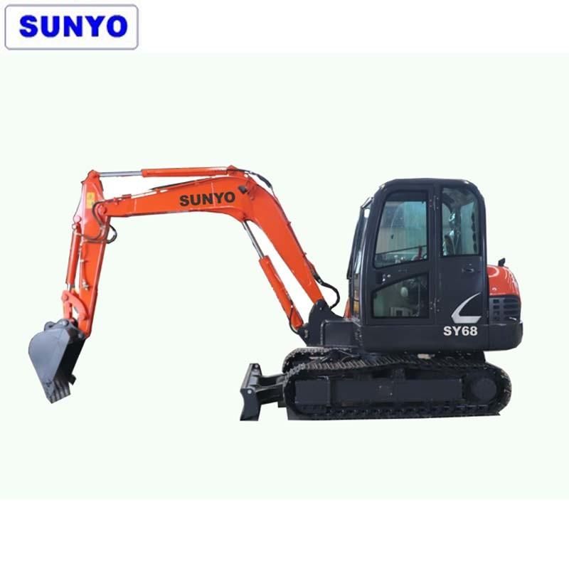 Sy68 Model Sunyo Brand Wheel Mini Excavator Is Hydraulic Excavator as Mini Excavator, Mini Loaders, and Crawler Excavator.