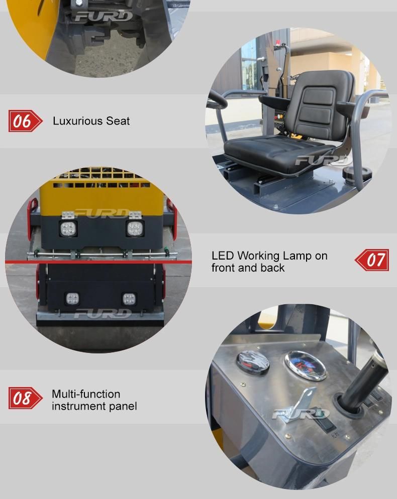 Full Hydraulic Asphalt Vibratory Roller 1.8 Ton Road Roller for Sale