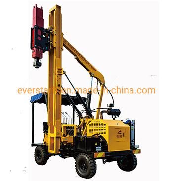 Road Safety Highway Guardrail Pile Driver with Hydraulic Hammer
