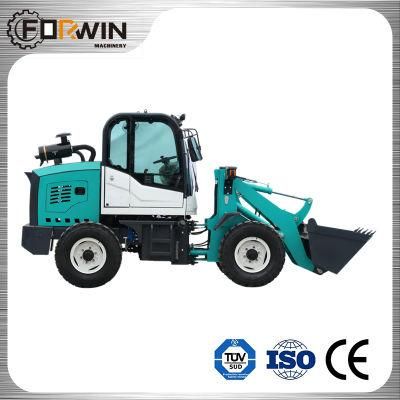 High Performance Construction Machinery Equipment Small Front End Shovel 0.8 T Compact Bucket Hydraulic Mini Wheel Loader Fw910 with CE