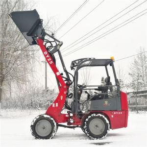 Dy25 Construction Wheel Loader, 800kg Mini Front End Loader, Compact Tractor Loader, Snow Blower Clean Loader for Sale