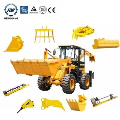 Multifunction Compact 1m3 Backhoe Loader Use for Water Conservancy Project Construction