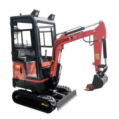 Hydraulic Mini Crawler Excavators New Small Digger 1t Excavator with Cab