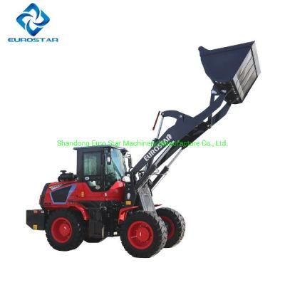 1.6-2.0ton Small Farming Portable Construction Machinery Mini Loader Mini Small Compact China CE Front End Wheel Loader for Sale