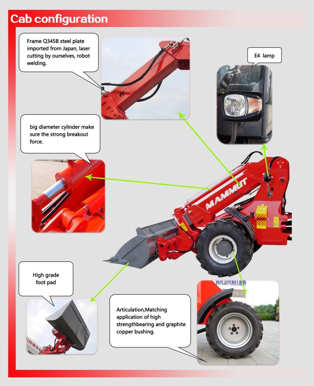 Tl1800 Agricultural Shaped Snow Blade Bucket Mini Wheel Loader