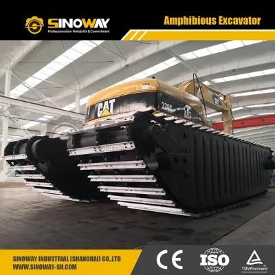 Aluminum Track Cleats Swamp Excavator Used Cat320 Amphibious Excavator for Sale