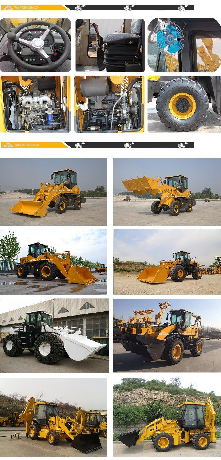 2 Cubic Bucket New Construction Equipment Small/Mini Compact Front End Tractor Extended Boom Wheel Loader for Farming/Construction/Gardening Machinery