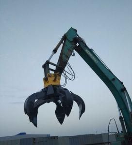 Excavator Grapple Bucket Hydraulic Grapple 360 Log Grab and Stone Excavator Rotating Grapple for Sale