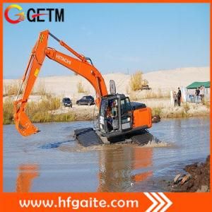 Dredging, Positioning of Sheeting-Piling Amphibious Excavator