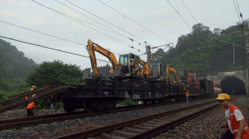 Jg80L Railway Excavator with Sleeper Changer Hirail Maintenance Machinery