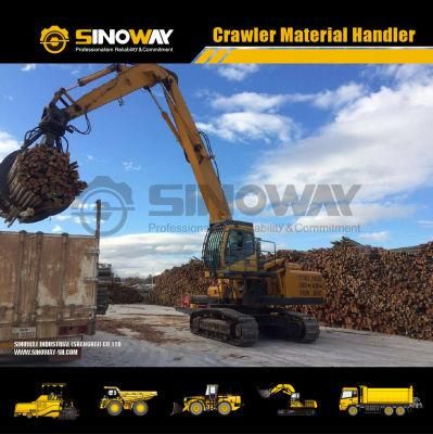 Material Handler Excavator 60ton Log Grabbing Excavator for Timber Plant