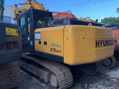 Used Hydraulic Excavator Hyundai R215-7 Excavator Low Price High Quality