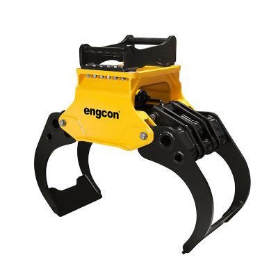 Mini Wood Grapple Excavator Attachments Timber Grab Loader Bucket