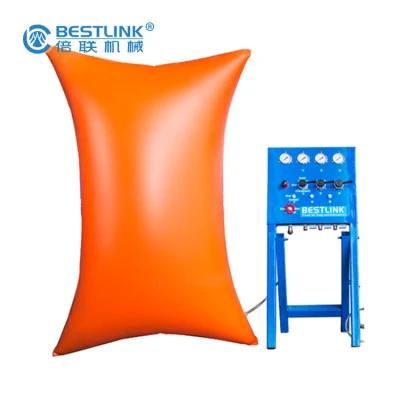 Inflatable Air Bags for Pushing Granite Blocks