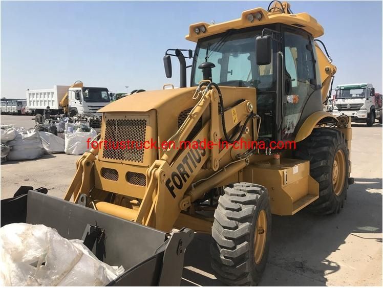 China Customized New Compact Small Backhoe Wheel Loader Loaders with Attachment 1cbm 2cbm 3cbm Best Price