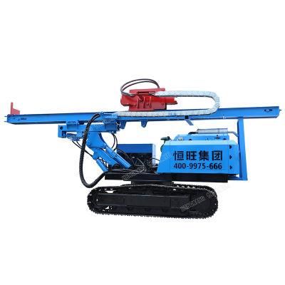 Solar Power Photovoltaic Crawler Ground Drilling Pile Driver Machine