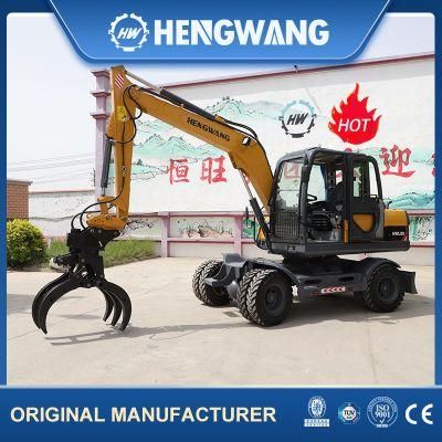 Factory Supply High Efficiency 8 Ton Wheel Excavator with Cheap Price