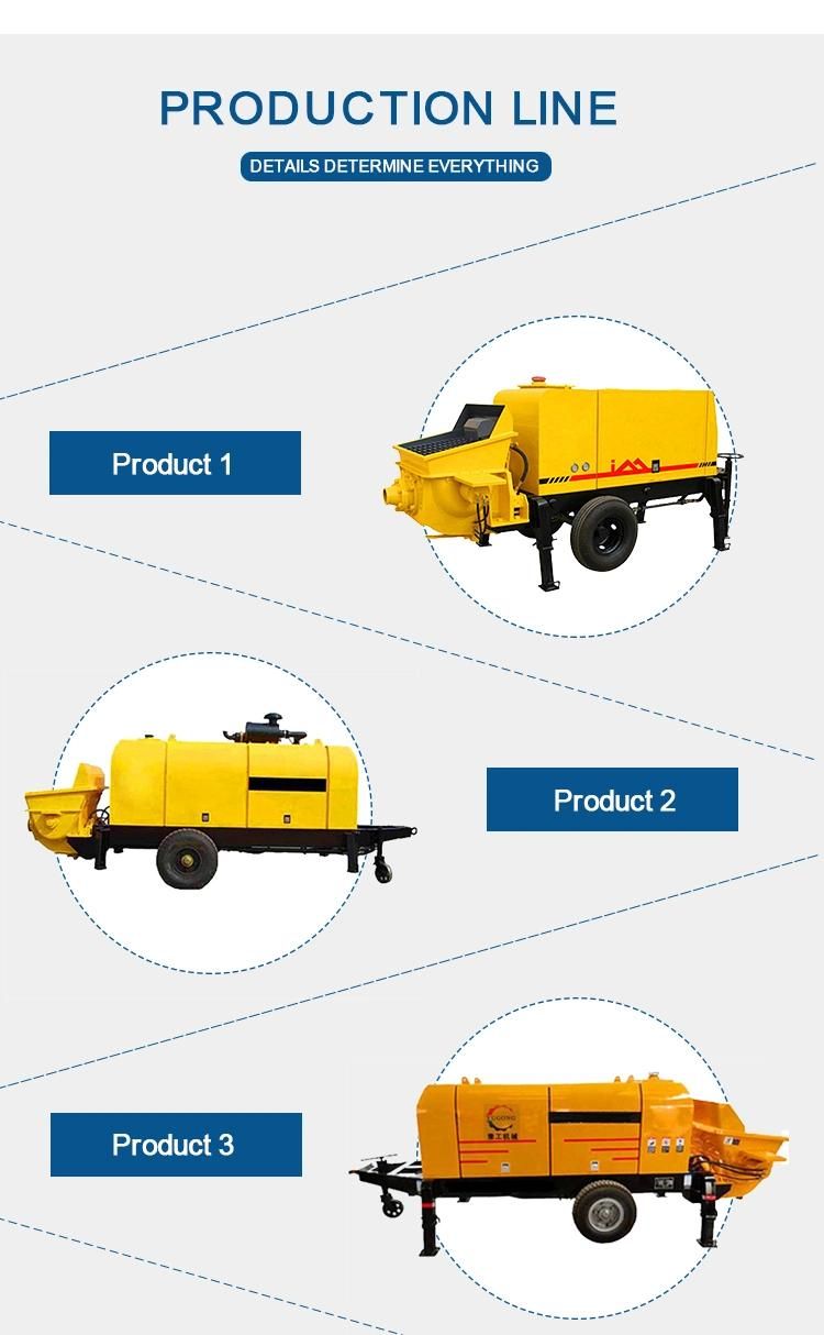 Portable Mobile Trailer Mounted Mini Concrete Conveying Pumping Machine Cement Mixer Pump