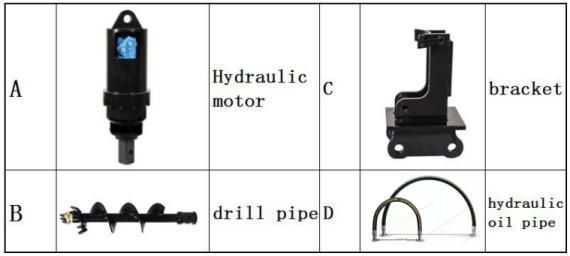Hydraulic Earth Auger Drill for All Model Excavator/Tractor/Skidsteer