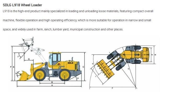 China L918 1.8ton Mini Wheel Loader