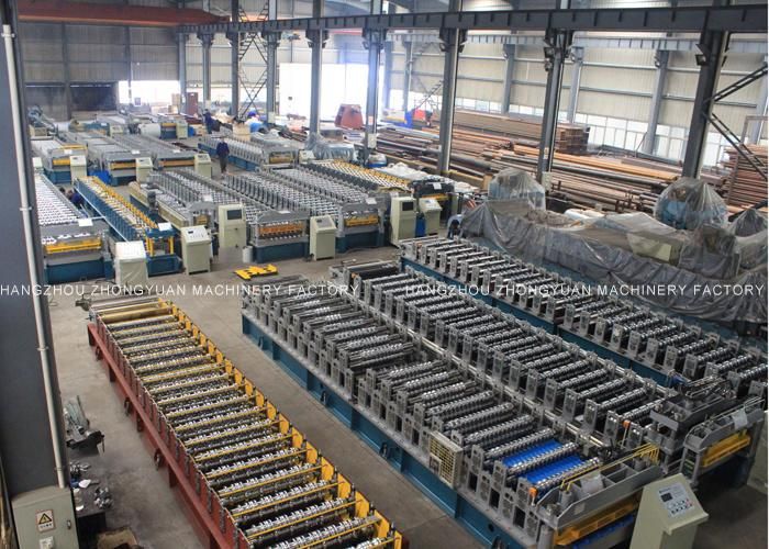 Color Steel Galvanized Trapezoidal House Roofing Sheet Roll Forming Machine