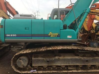 Used Kobelco Sk230 Crawler Excavator with Hydraulic Breaker Line and Hammer in Good Condition