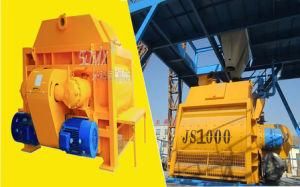 Hot Selling Construction Machine Automatic Discharging Door Twin Shaft Concrete Mixer