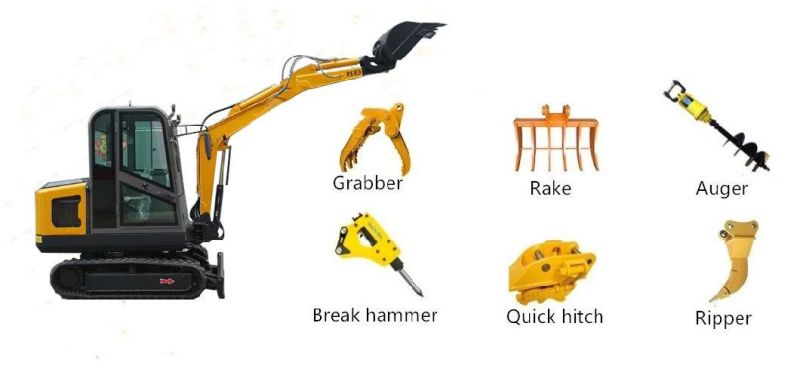 Ce Approved Closed Cabin Hydraulic Mini Excavator with Competitive Prices