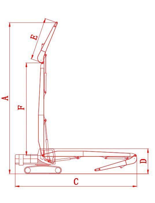 13.98-Meter Long 45-50ton Excavator Pile Driving Arm with a Pile Driving Hammer Depth of 6-12-Meter for Cat345