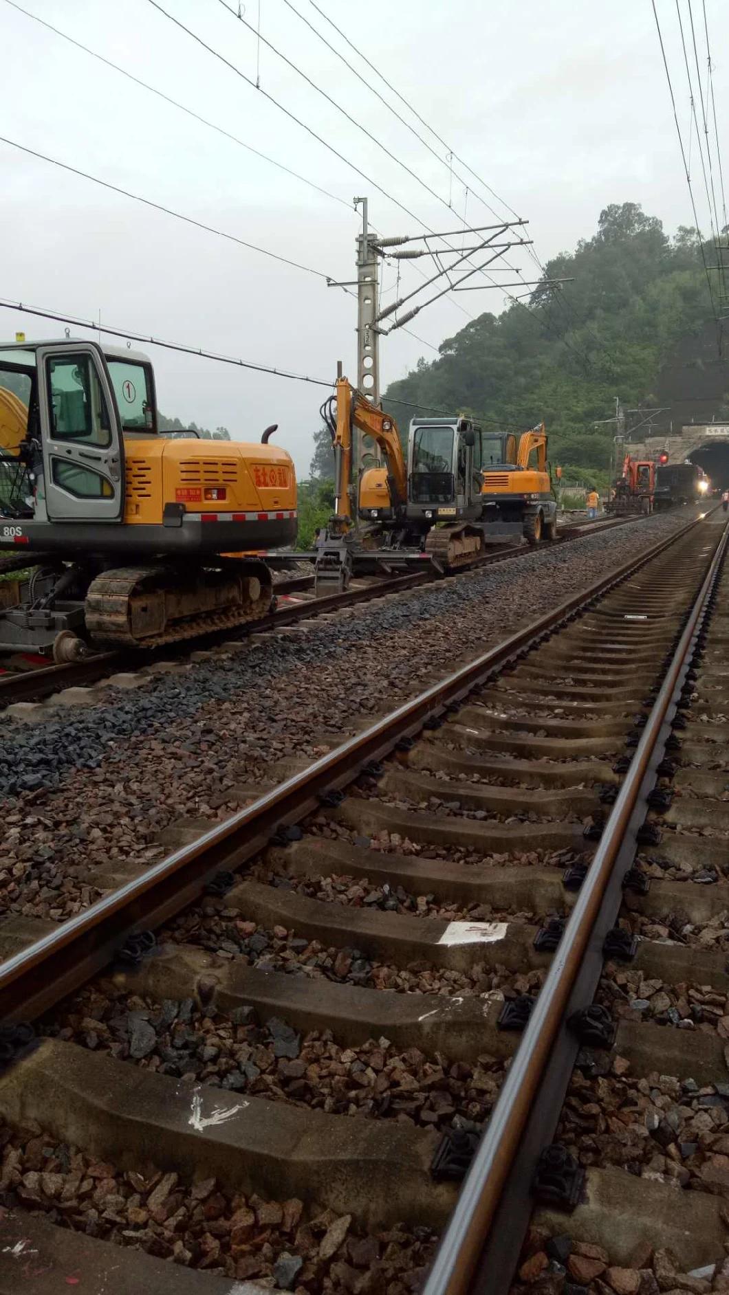 Jing Gong Railway Sleeper Crawler Excavator China Railway Rails