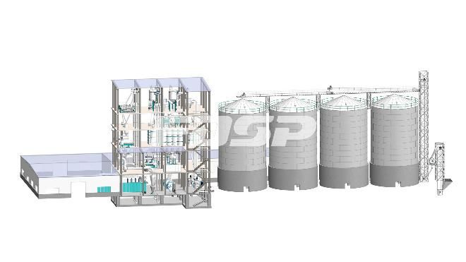 Stable Operation Hot Galvanized Steel Farm Silo for Grain Storage